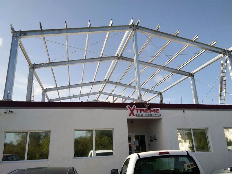 Two Floors Prefab Steel Structure Building With C/Z Purlin